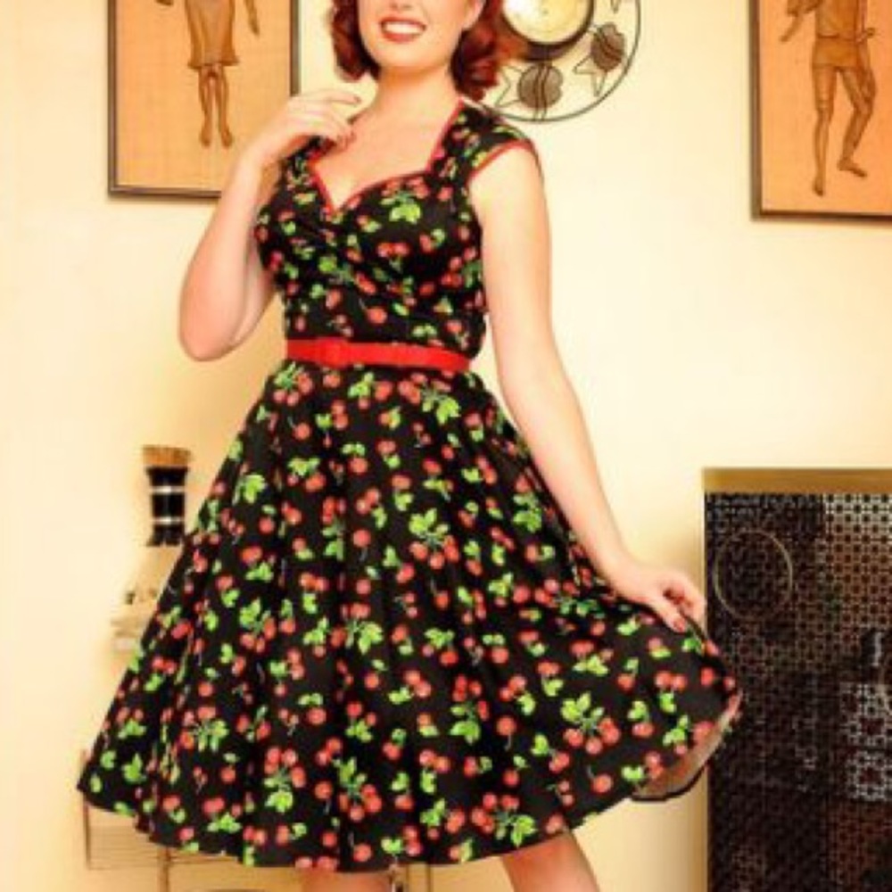 Pinup Couture Heidi Cherry Dress Size 3x